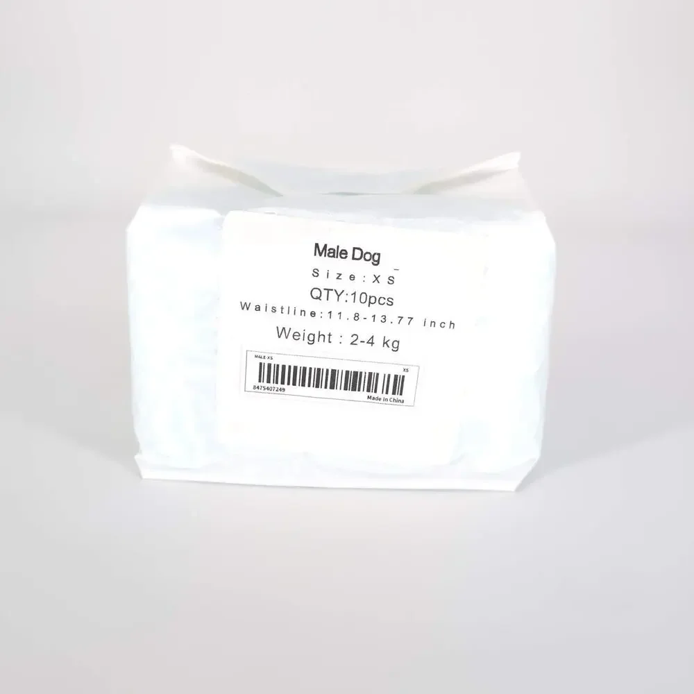 Disposable Male Dog/Puppy Belly Bands/Wraps with Wetness Indicator 10pcs X-Small
